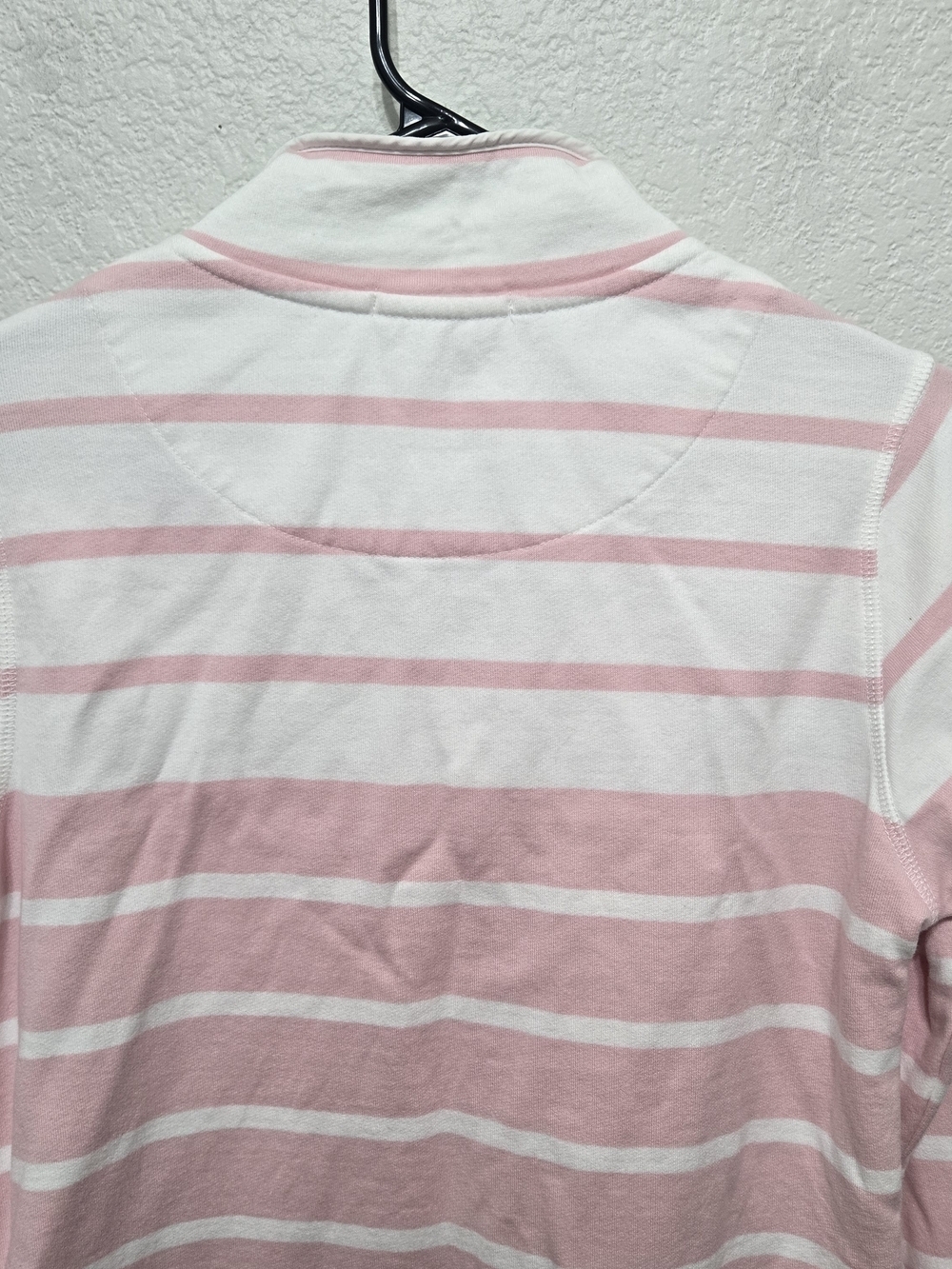 Woolovers Pink & White Striped Half-Zip Pullover Size S - Picture 7 of 11